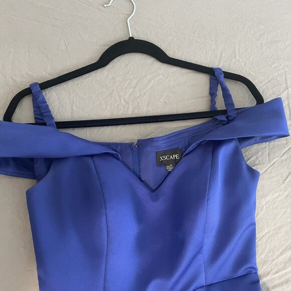 Womens Xscape Cocktail Dress Blue - Picture 4 of 6